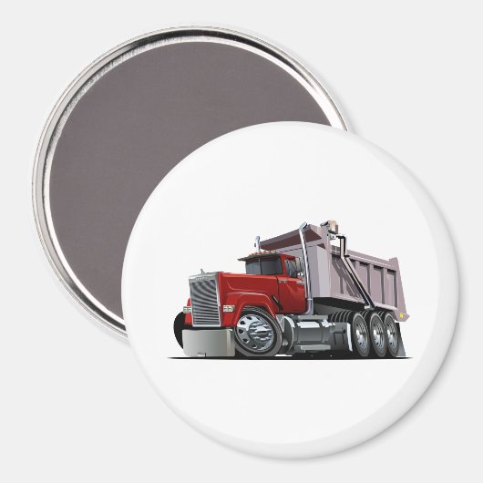 Cartoon truckmagneet magneet (Voorkant / Achterkant)