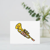 Cartoon Trumpet Briefkaart (Staand voorkant)