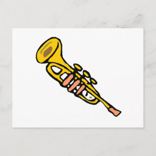 Cartoon Trumpet Briefkaart