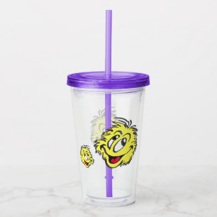 Cartoon Tumbler: Grappig Happy Tennis-bal Acryl Drinkbeker
