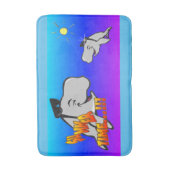 Cartoon Turqoise Bathmat Badmat (Voorkant Verticaal)