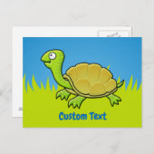 Cartoon Turtle Briefkaart (Voorkant / Achterkant)