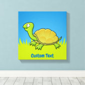 Cartoon Turtle Canvas Print (Insitu (Houten vloer))