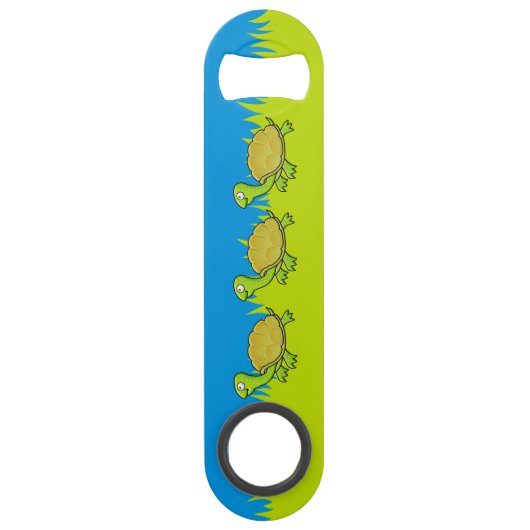 Cartoon Turtle Speed Flessenopener (Achterkant)