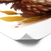 Cartoon uil illustratie poster (Hoek)