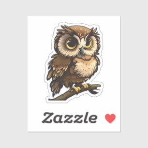 Cartoon uil sticker