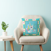 Cartoon Unicorn kinder kamer gooit kussen (Stoel)