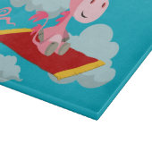 Cartoon Unicorn's Magic Carpet Ride Cutting Board Snijplank (Hoek)