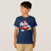 Cartoon Unicorn's Magic Carpet Ride Kids T-shirt (Devant entier)