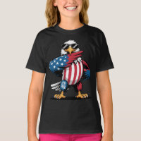 Cartoon USA Bald Eagle geboren om vrij te vliegen