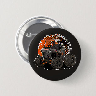 Cartoon UTV-terreinwagen Ronde Button 5,7 Cm