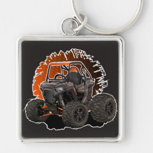 Cartoon UTV-terreinwagen Sleutelhanger