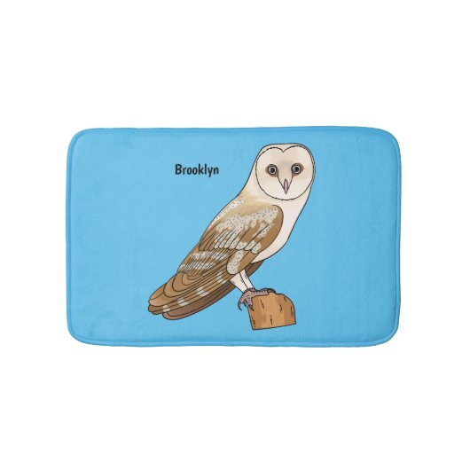 Cartoon van Barn owl Badmat (Voorkant)