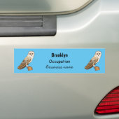Cartoon van Barn owl Bumpersticker (Op auto)