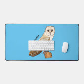 Cartoon van Barn owl Bureaumat (Keyboard & Muis)