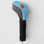 Cartoon van Barn owl Golfheadcover (Schuin)