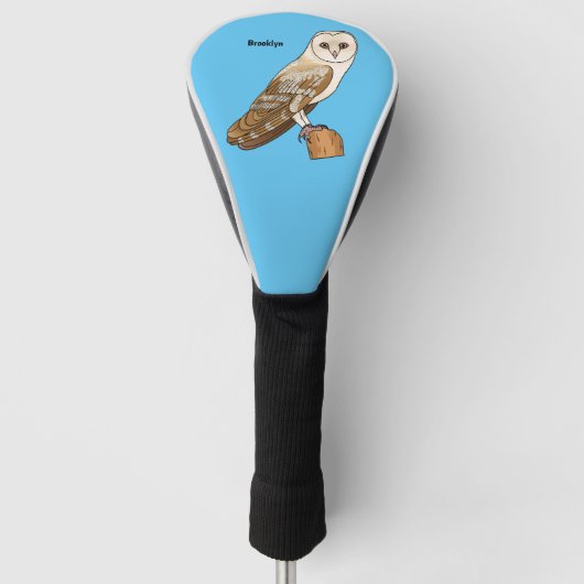 Cartoon van Barn owl Golfheadcover (Voorkant)