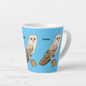 Cartoon van Barn owl Latte Mok (Rechterhoek)