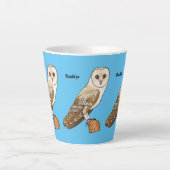 Cartoon van Barn owl Latte Mok (Voorkant)