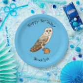 Cartoon van Barn owl Papieren Bordje (Feest)