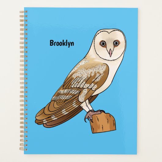 Cartoon van Barn owl Planner (Voorkant)