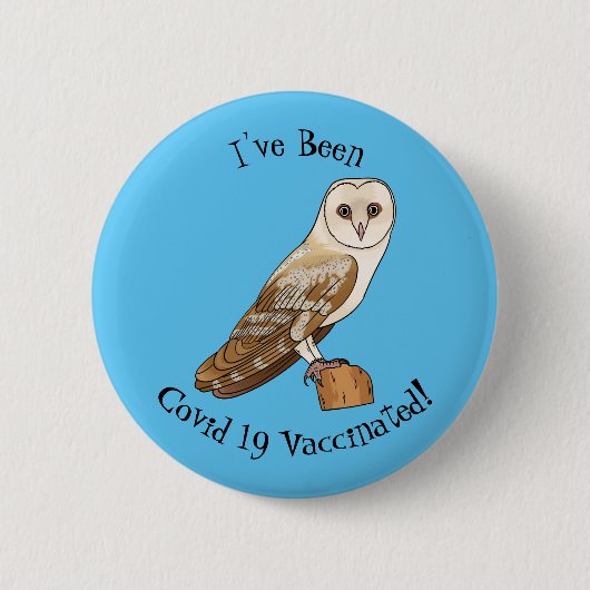 Cartoon van Barn owl Ronde Button 5,7 Cm (Voorkant)