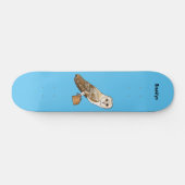 Cartoon van Barn owl Skateboard (Horizontaal)