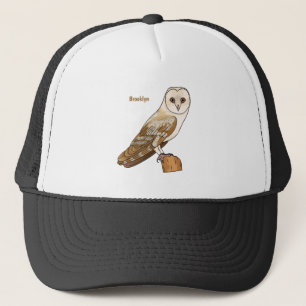 Cartoon van Barn owl Trucker Pet
