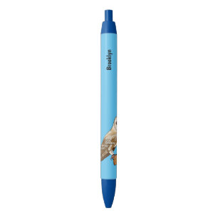 Cartoon van Barn owl Zwarte Inkt Pen