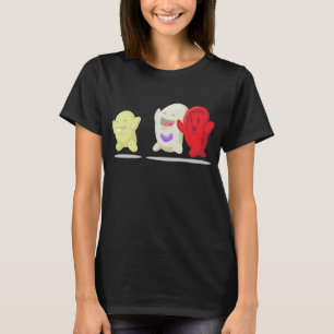 Cartoon van bloedcellen - erytrocyten, leukocyten, t-shirt