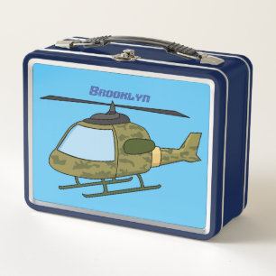 Cartoon van camoflage-helikopters van het vliegenl