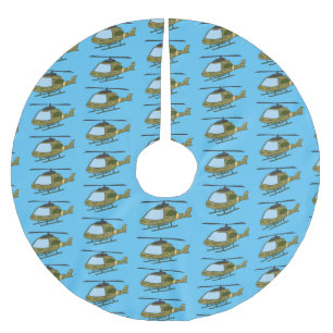 Cartoon van camoflage-helikopters van het vliegenl kerstboom rok