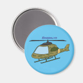 Cartoon van camoflage-helikopters van het vliegenl magneet (Voorkant / Achterkant)