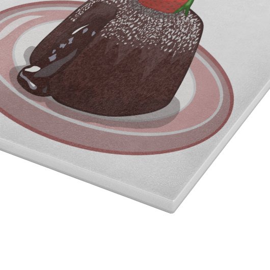 Cartoon van chocolade lava snijplank (Hoek)