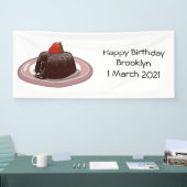 Cartoon van chocolade lava spandoek (Beurs)