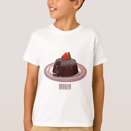 Cartoon van chocolade lava t-shirt (Voorkant)