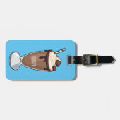 Cartoon van chocolade-mokshake bagagelabel (Voorkant horizontaal)