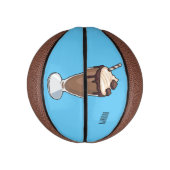 Cartoon van chocolade-mokshake basketbal (Verticaal)