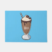 Cartoon van chocolade-mokshake deurmat (Voorkant)