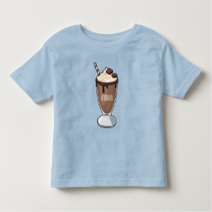 Cartoon van chocolade-mokshake kinder shirts