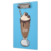Cartoon van chocolade-mokshake klembord (Links)