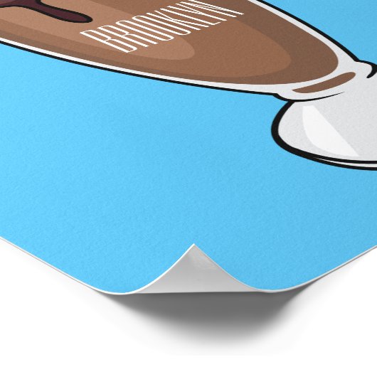 Cartoon van chocolade-mokshake poster (Hoek)