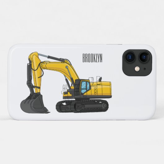 Cartoon van Crawler-graafmachine Case-Mate iPhone Case (Achterkant (horizontaal))