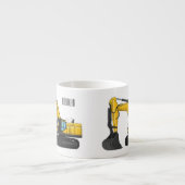 Cartoon van Crawler-graafmachine Espresso Kop (Voorkant)