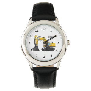 Cartoon van Crawler-graafmachine Horloge