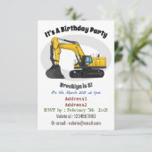 Cartoon van Crawler-graafmachine Kaart (Staand voorkant)