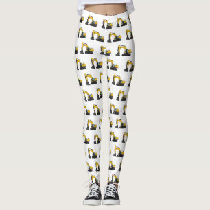 Cartoon van Crawler-graafmachine Leggings