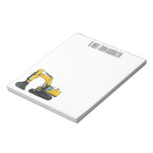 Cartoon van Crawler-graafmachine Notitieblok (Gedraaid)