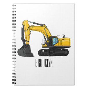 Cartoon van Crawler-graafmachine Notitieboek