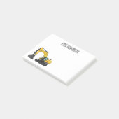 Cartoon van Crawler-graafmachine Post-it® Notes (Schuin)